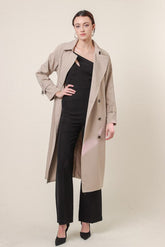Peyton Trench Coat | Taupe Outerwear Line & Dot 