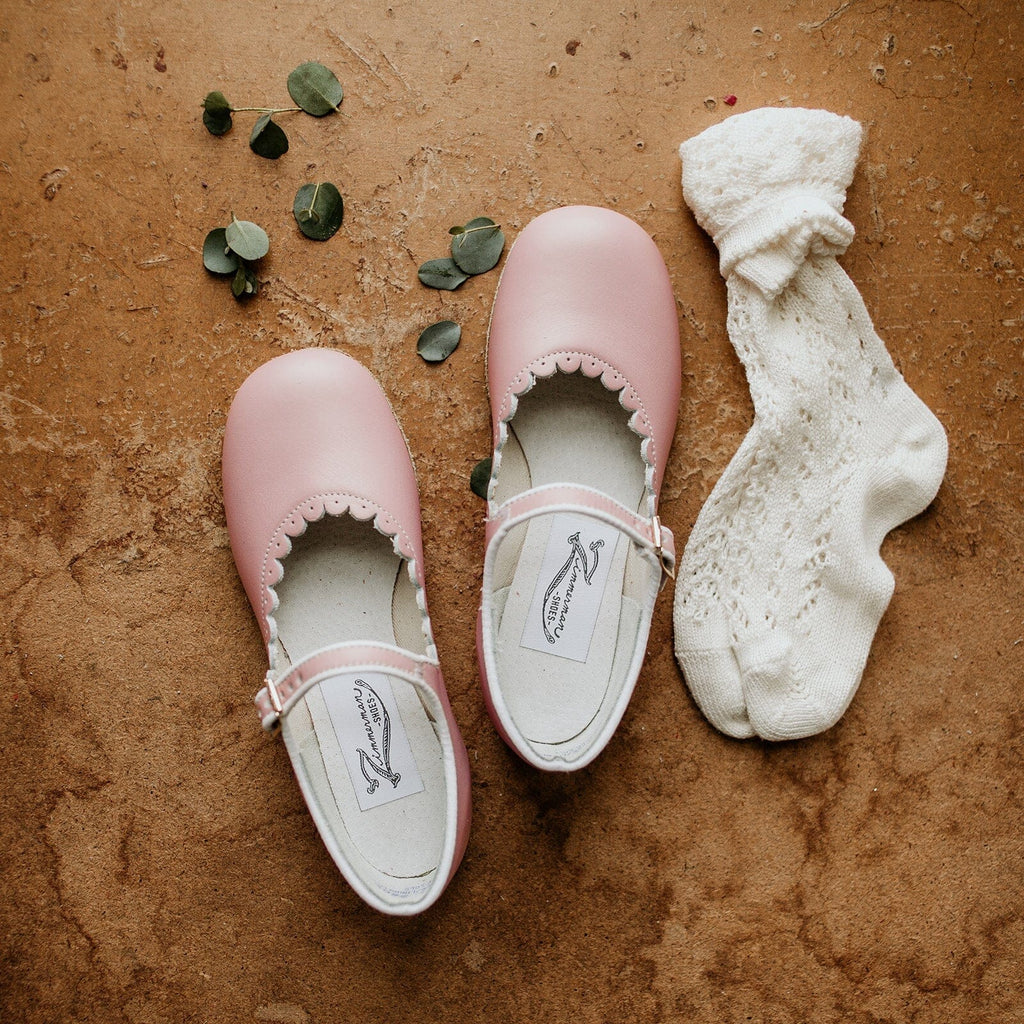 Scalloped Mary Jane - Blush Pink mary jane's Zimmerman Shoes 