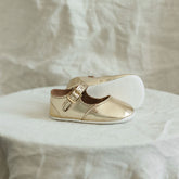 Soft Soled Mary Jane - Gold (White Soles) by Zimmerman Shoes Zimmerman Shoes 