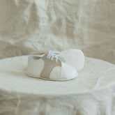 Soft Soled Saddle Shoe - White/Ecru Zimmerman Shoes 