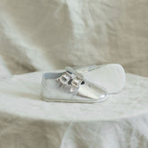 Soft Soled Double T-Strap - Silver Zimmerman Shoes 