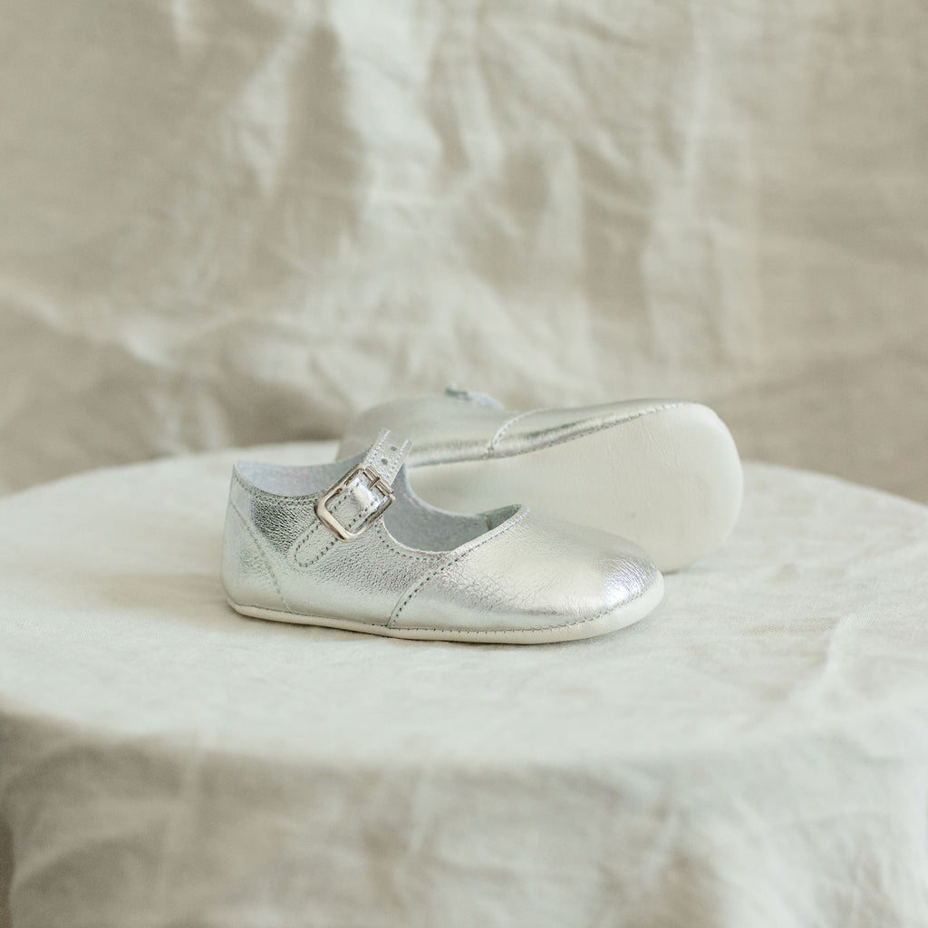 Soft Soled Mary Jane - Silver Zimmerman Shoes 