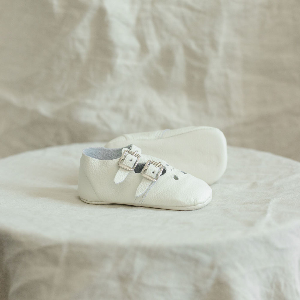 Soft Soled Double T-Strap - Ivory by Zimmerman Shoes Zimmerman Shoes 