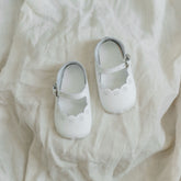 Soft Soled Scalloped Mary Jane - White Zimmerman Shoes 
