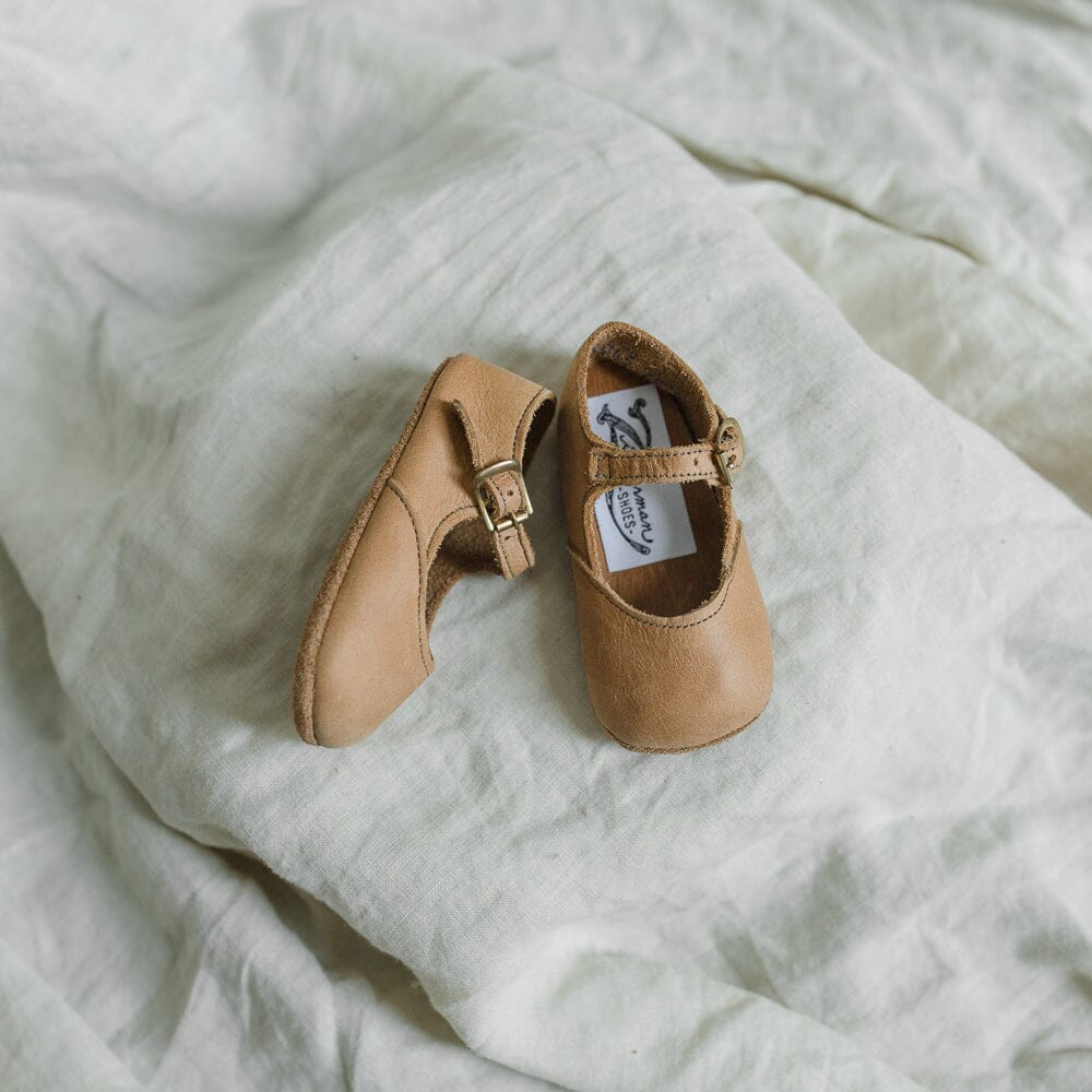 Soft Soled Mary Jane - Tan Shoes Zimmerman Shoes 