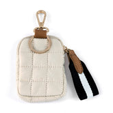 Shiraleah Ezra Quilted Nylon Clip-On Pouch, Ivory by Shiraleah Shiraleah 