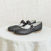 Scalloped Mary Jane | Black Baby & Toddler Shoes Zimmerman Shoes 