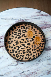 Leopard Tray, Black by Shiraleah Shiraleah 