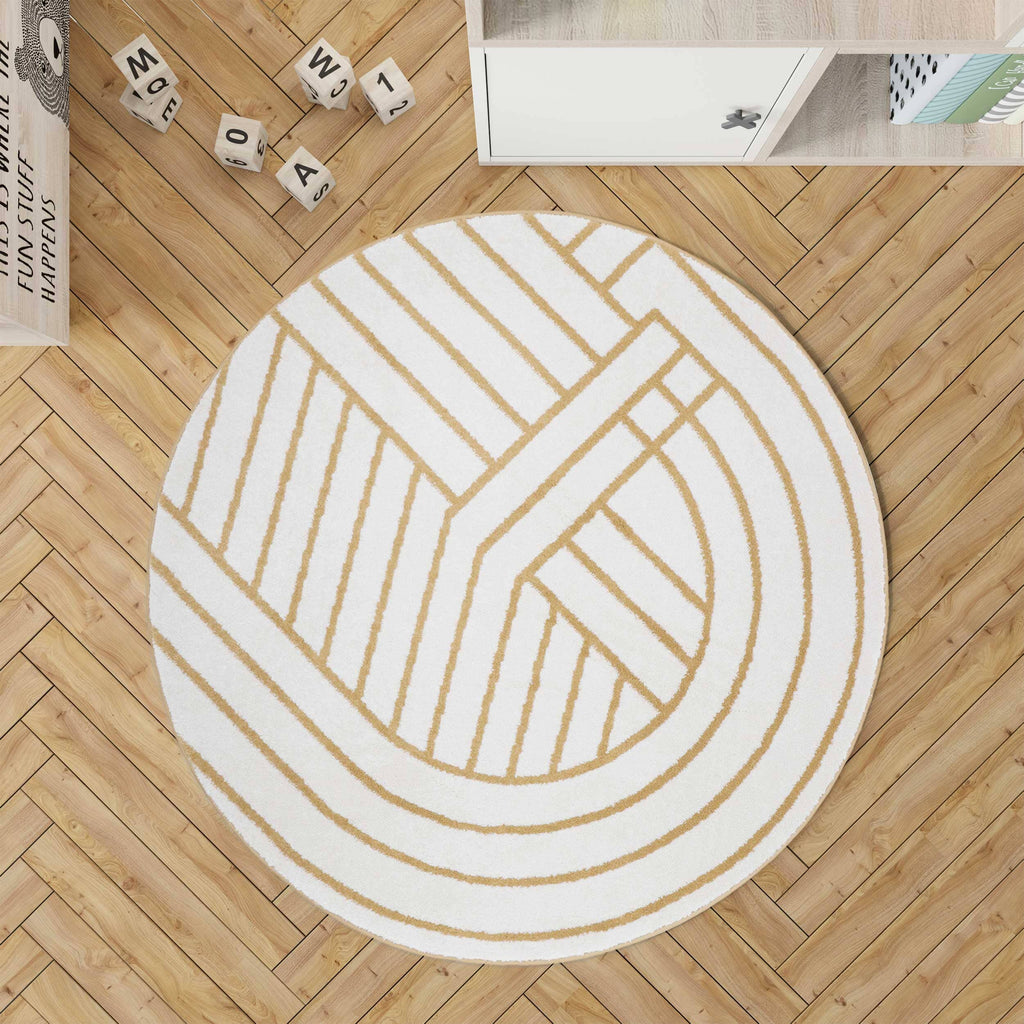 LUISA M geometric round rug Polypropylène nattiot-shop-america 