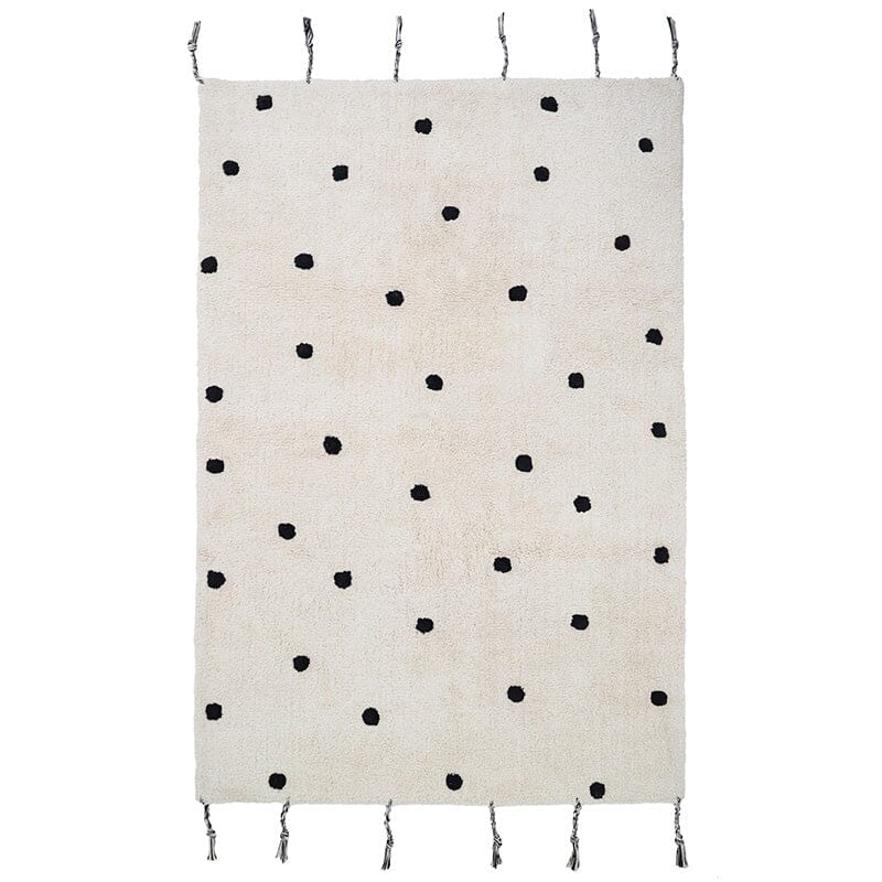 NÜMI Black children's rug with dots Coton nattiot-shop-america 