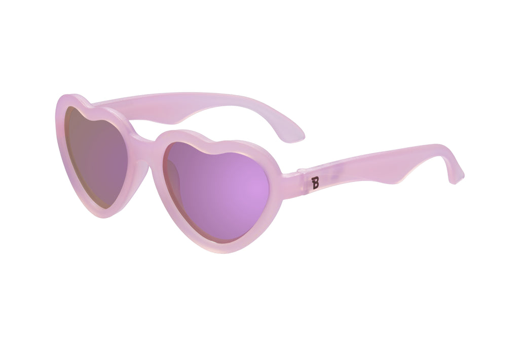 Polarized Heart: Frosted Pink | Purple Mirrored Lens Sunglasses Babiators 