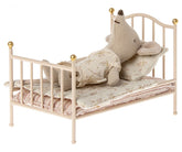 Presale - Vintage bed, Mouse - Rose Dollhouse Accessories Maileg 