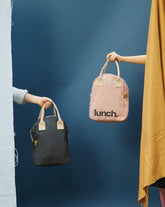 Zipper Lunch - Black Solid | Fluf - Sustainable Bags