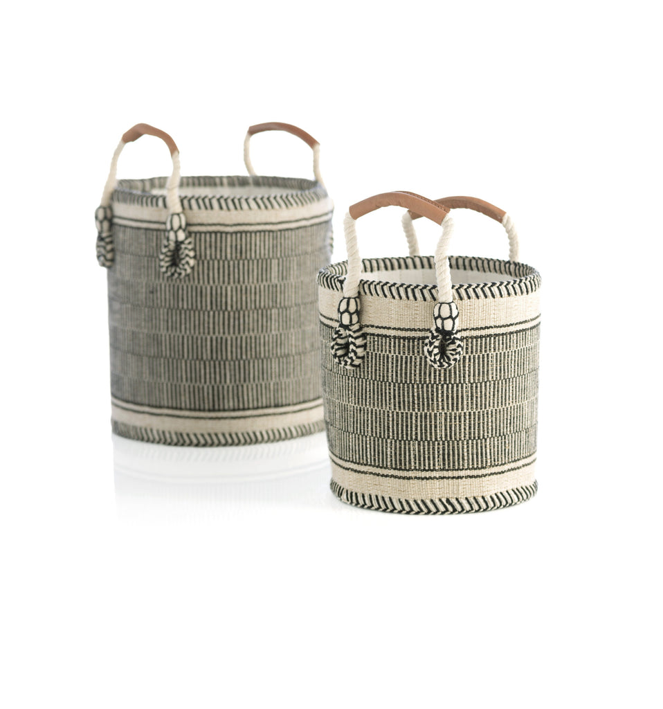 Shiraleah Assorted Set Of 2 Sierra Planter Baskets, Black by Shiraleah Shiraleah 
