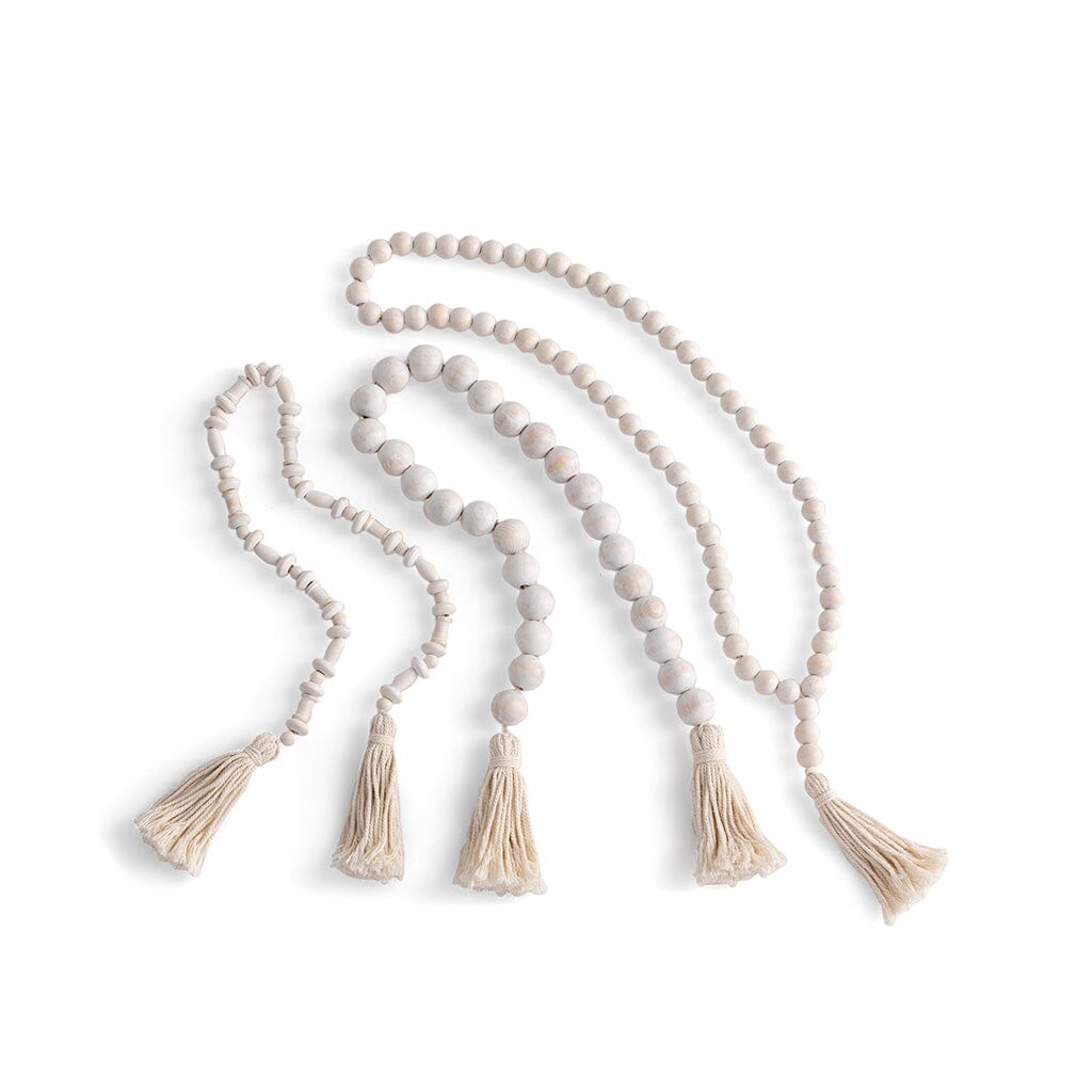 Shiraleah Assorted Set Of 3 Wood Prayer Beads, White by Shiraleah Shiraleah 