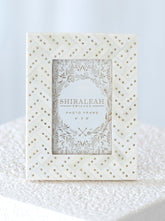 Shiraleah Mansour Studded 4X6 Picture Frame, Ivory by Shiraleah Shiraleah 