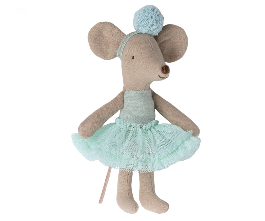 Ballerina mouse, Little sister - Light mint | Maileg - Kid's Toys