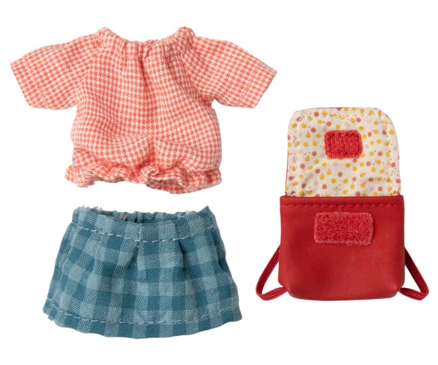 Clothes and bag, Big sister mouse - Red Maileg Clothes & Accessories Maileg OS 