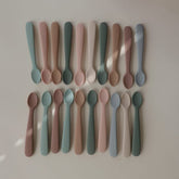 Silicon Feeding Spoons (cambridge Blue/shifting sands) Bedding Mushie 