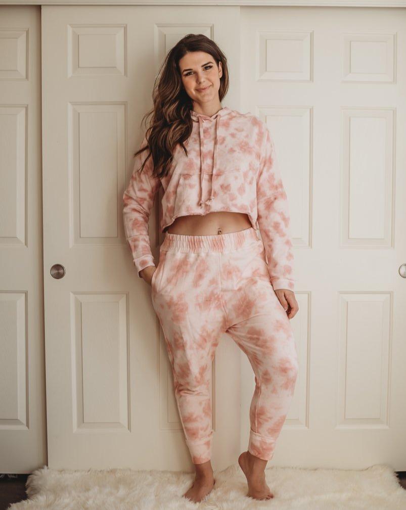 Hooded Organic Sweatshirt - Pink Sand | Bohemian Mama The Label - Women's Clothing