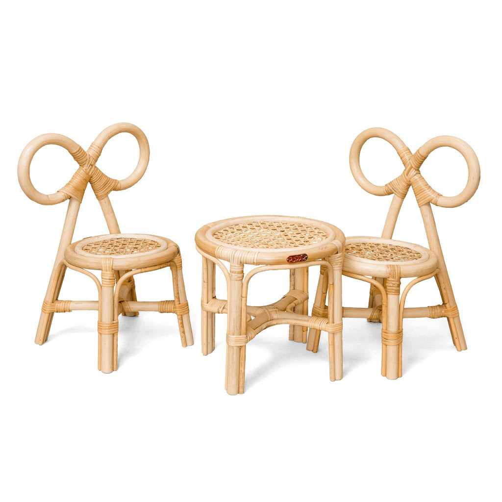Poppie Mini Table & Chairs Set Poppie Toys Mini Bow Set (Doll size) 