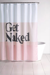 Shiraleah "Get Naked" Shower Curtain, Blush by Shiraleah Shiraleah 