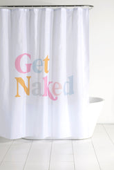 Shiraleah "Get Naked" Shower Curtain, White by Shiraleah Shiraleah 