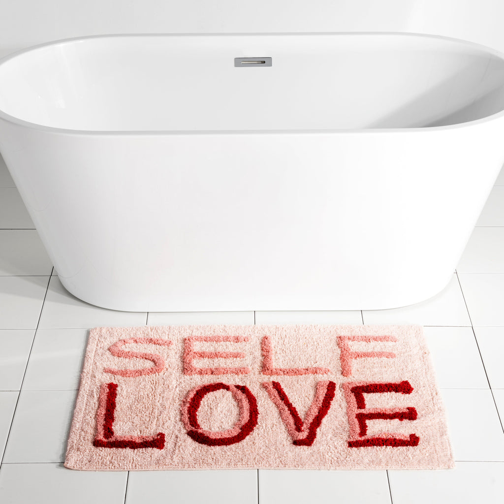 Shiraleah "Self Love" Bath Mat, Blush by Shiraleah Shiraleah 
