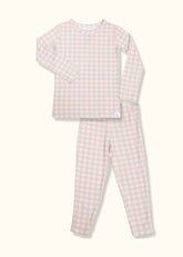 Pink Gingham Pajama Set by Loocsy Loocsy 
