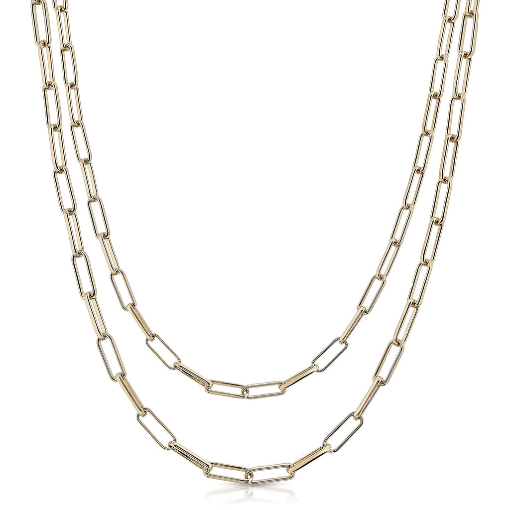 Double Elongated Link Chain Necklace by eklexic eklexic 16" & 18" 