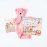 Peony Honey Bear Snuggler & Thinking of You Hardcover Book Stuffed Animals Slumberkins 