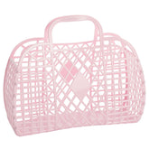 Retro Basket- Large Pink Bags Sun Jellies 