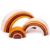 Natural Wooden Stacking Rainbow - Large by Bigjigs Toys US Bigjigs Toys US 
