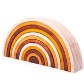 Natural Wooden Stacking Rainbow - Large by Bigjigs Toys US Bigjigs Toys US 