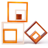Natural Wooden stacking squares by Bigjigs Toys US Bigjigs Toys US 