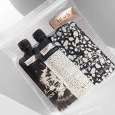 Refillable Travel Pouch 3pc set - Black & Ivory by KITSCH KITSCH 