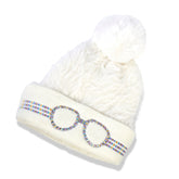 White Snow Knit Hat by Bling2o Beanie Bling2o White 