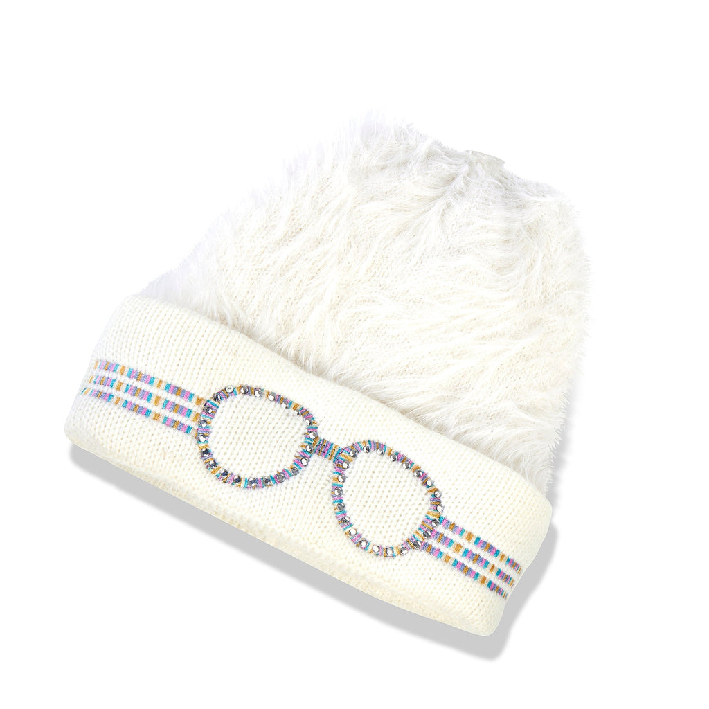 White Snow Knit Hat by Bling2o Beanie Bling2o 