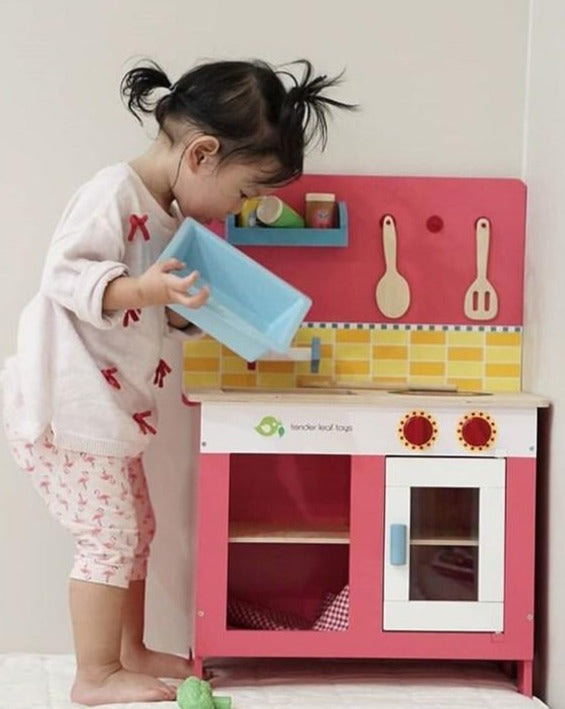 Cherry Pie Kitchen - Tender Leaf Toys Kids Pretend Play Kitchen