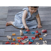 Upper Case Alphabet Wooden Toys PlanToys USA 