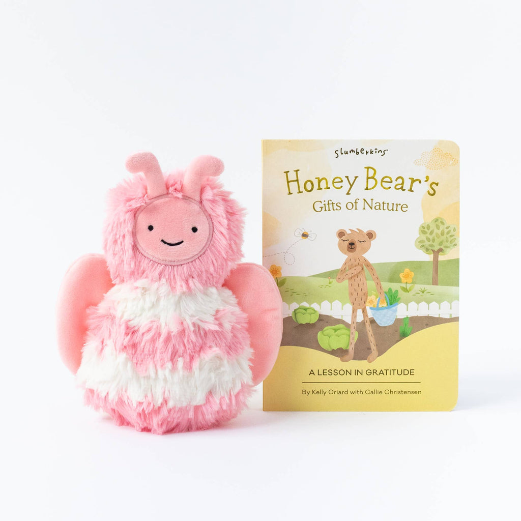 Peony Bee Mini & Honeybear Lesson Book Stuffed Animals Slumberkins 