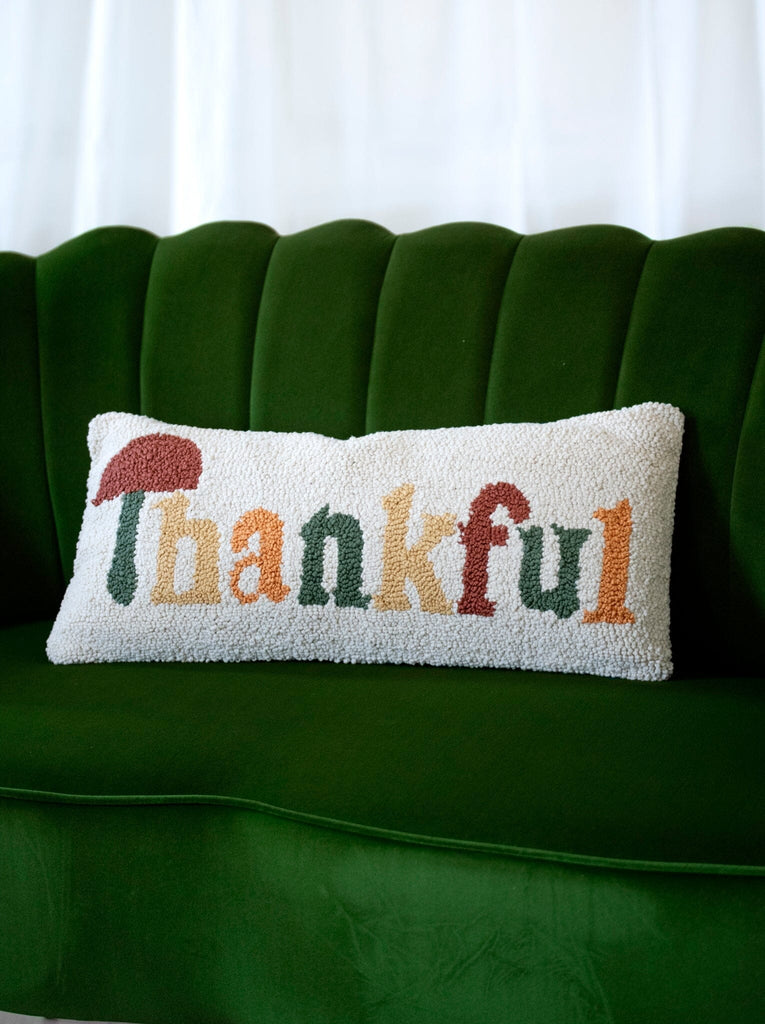 Shiraleah "Thankful" Textured Decorative Pillow, Multi by Shiraleah Throw Pillows Shiraleah 