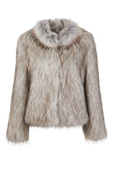 Fur Delish Jacket in Natural Faux Fur Unreal Fur 