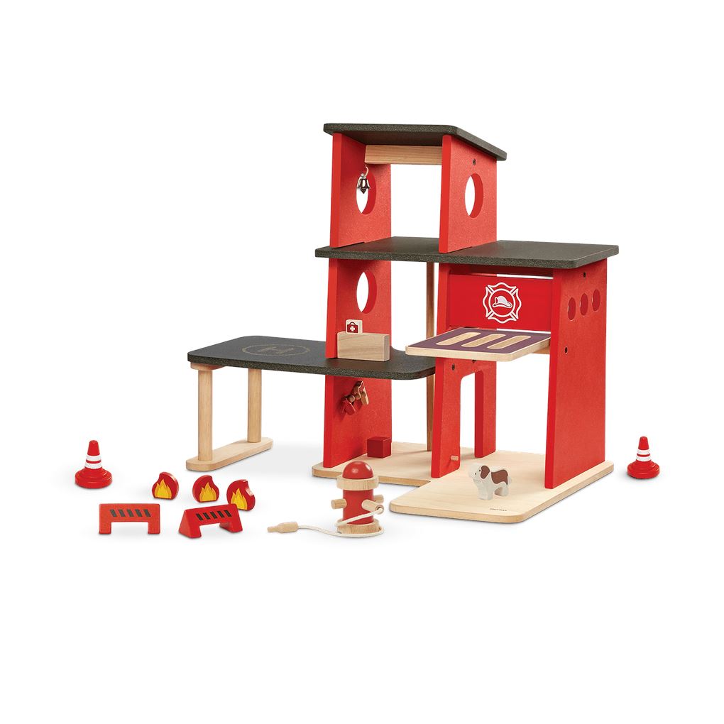 Fire Station Wooden Toys PlanToys USA 