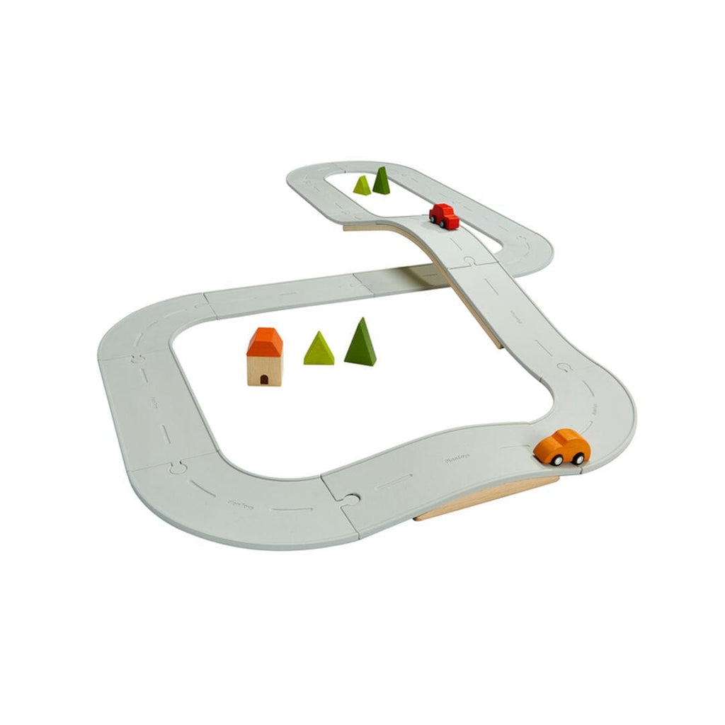 Rubber Road & Rail Set – Large Wooden Toys PlanToys USA 