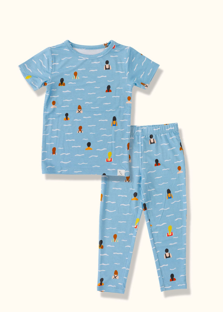 Swimming Pajama Set | Blue Pajamas Loocsy 6-12M 