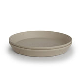 Round Dinnerware Plates, Set of 2 (Vanilla) Baby Accessories Mushie 