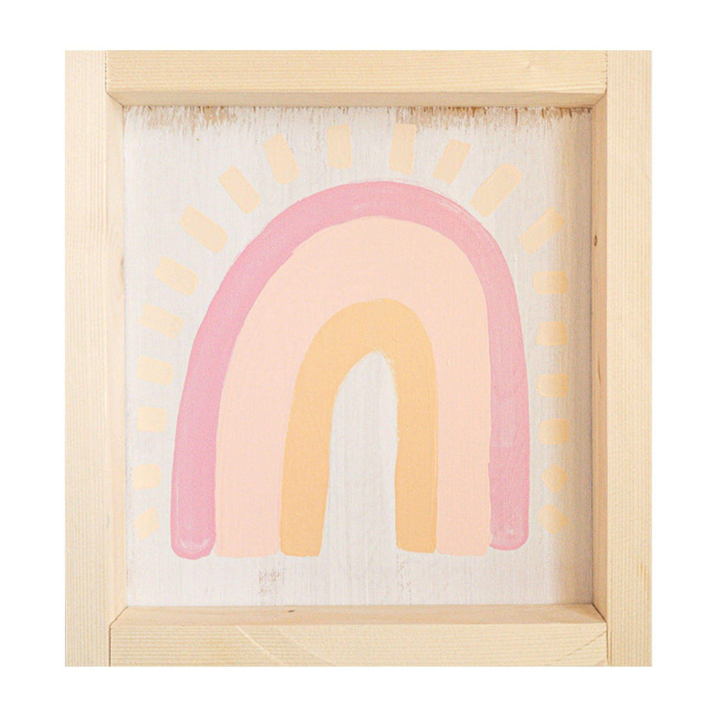 10x10 Rainbow Sunshine Pink Wooden Sign | Love, Holston - Home Decor