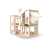 Green Dollhouse With Furniture Wooden Toys PlanToys USA 