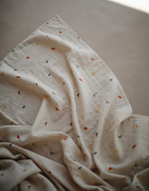 Muslin Swaddle Blanket Organic Cotton (Dinosaurs) Bedding Mushie 